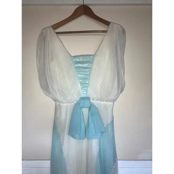 VINTAGE 50s-60s Lilli Diamond of California Gown Dress Small S REGENCY FAIRY - Picture 5 of 15